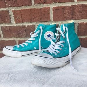 Blue Green Hightop Converse/Chucks